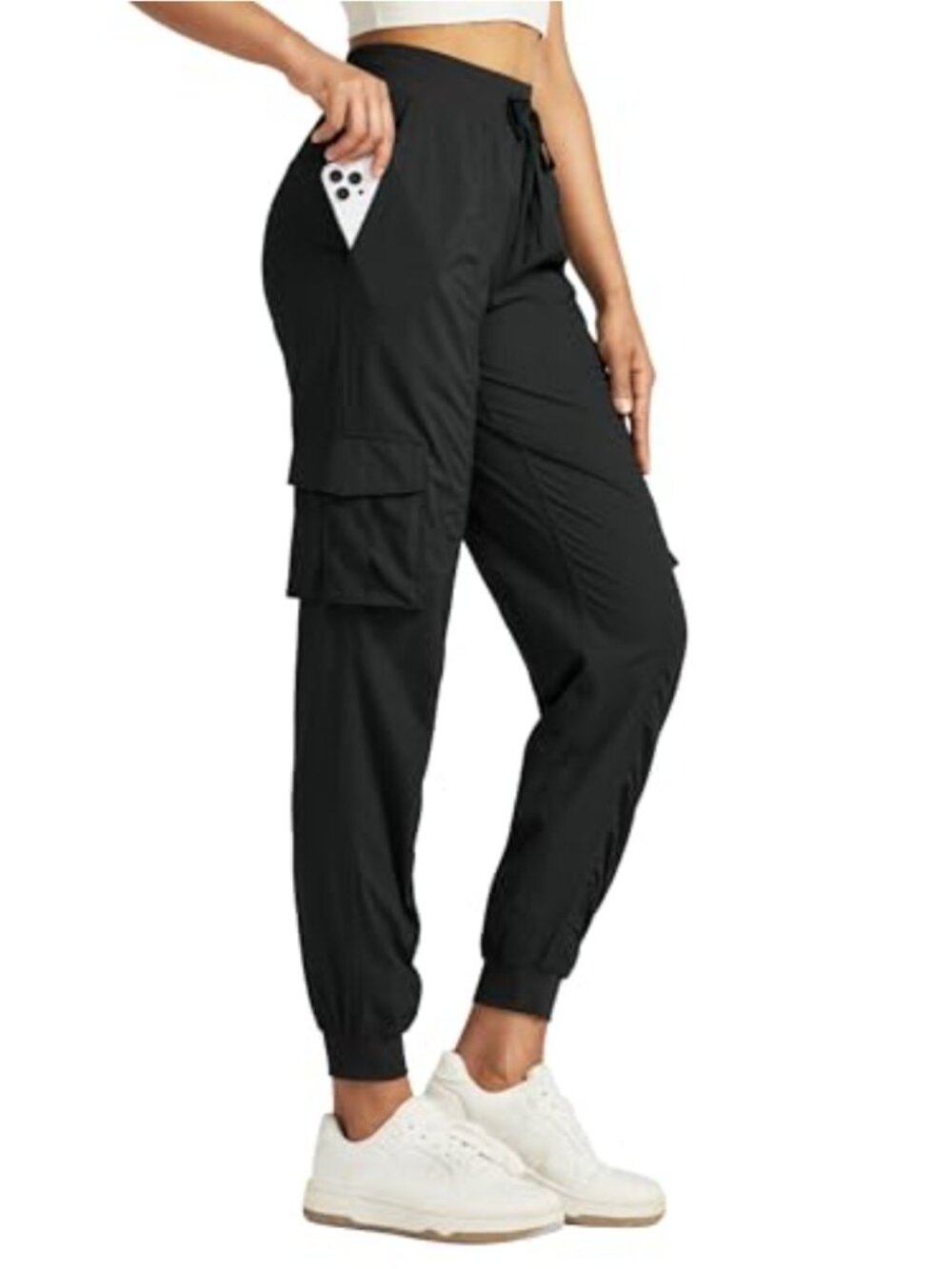 Women's Cargo Jogger Pants Athletic Hiking Track Pants Quick Dry Tapered